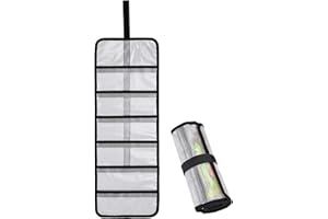 MOPHOEXII Roll Up Fishing Lure Wraps Set-Durable Lure Bag 6 Pocket PVC Protective Cover Saltwater Hook Covers Fabric Lure Protector Trolling Lure Tackle Box