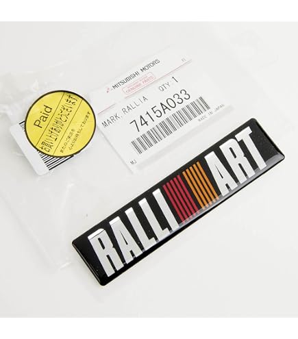 Ralliart Red Aluminium Emblem Badge – Fits Mitsubishi Lancer EVO Colt Magna GTO FTO