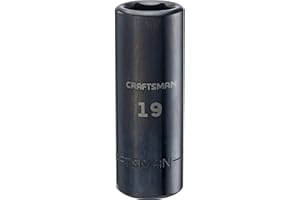 CRAFTSMAN Deep Impact Socket, Metric, 1/2-Inch Drive, 19mm (CMMT16080)