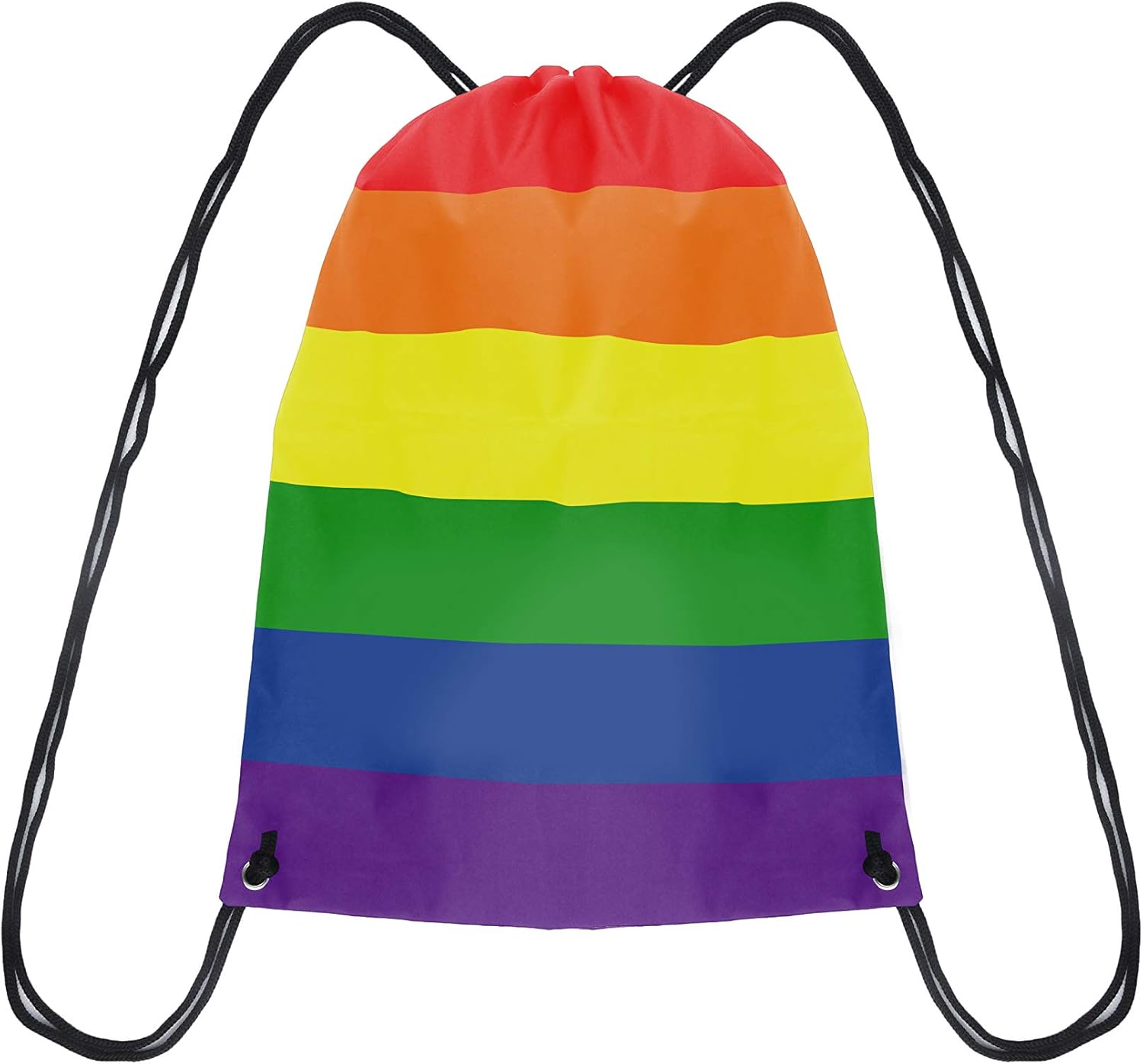 HENBRANDT 1 x Rainbow Pride Drawstring Bag LGBTQ+ Pride Accessories Gay Pride Flag Beach Sports Swim Travel Backpack School PE Kit Drawstring Gym Bag for Men and Women