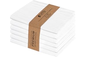 Flour Sack Towels - 100% Cotton Tea Towels for Crafts, Dish Towels for Kitchen, Embroidery, Cleaning, Baking (Pack of 6) - 18