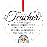 FLYAB Teacher Appreciation Gifts for Women Teachers Christmas Ornaments Thank You Appreciation Teacher Ornaments for Christmas Tree Teacher Retirement Gift Back to School Graduation Gifts for Teachers