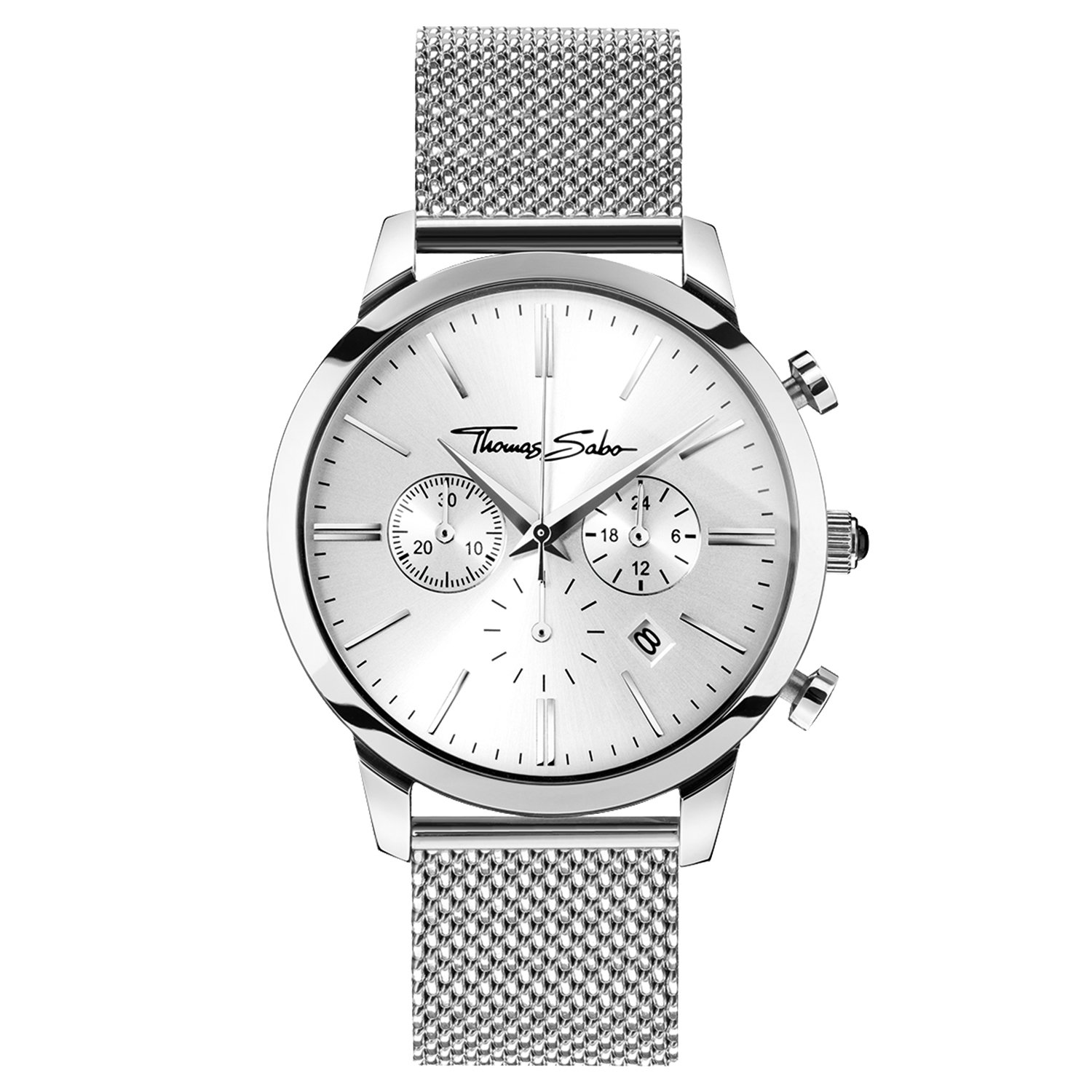 Thomas Sabo Men Watch Rebel Spirit Chrono Analogue Quartz Stainless Steel WA0244-201-201-42 MM