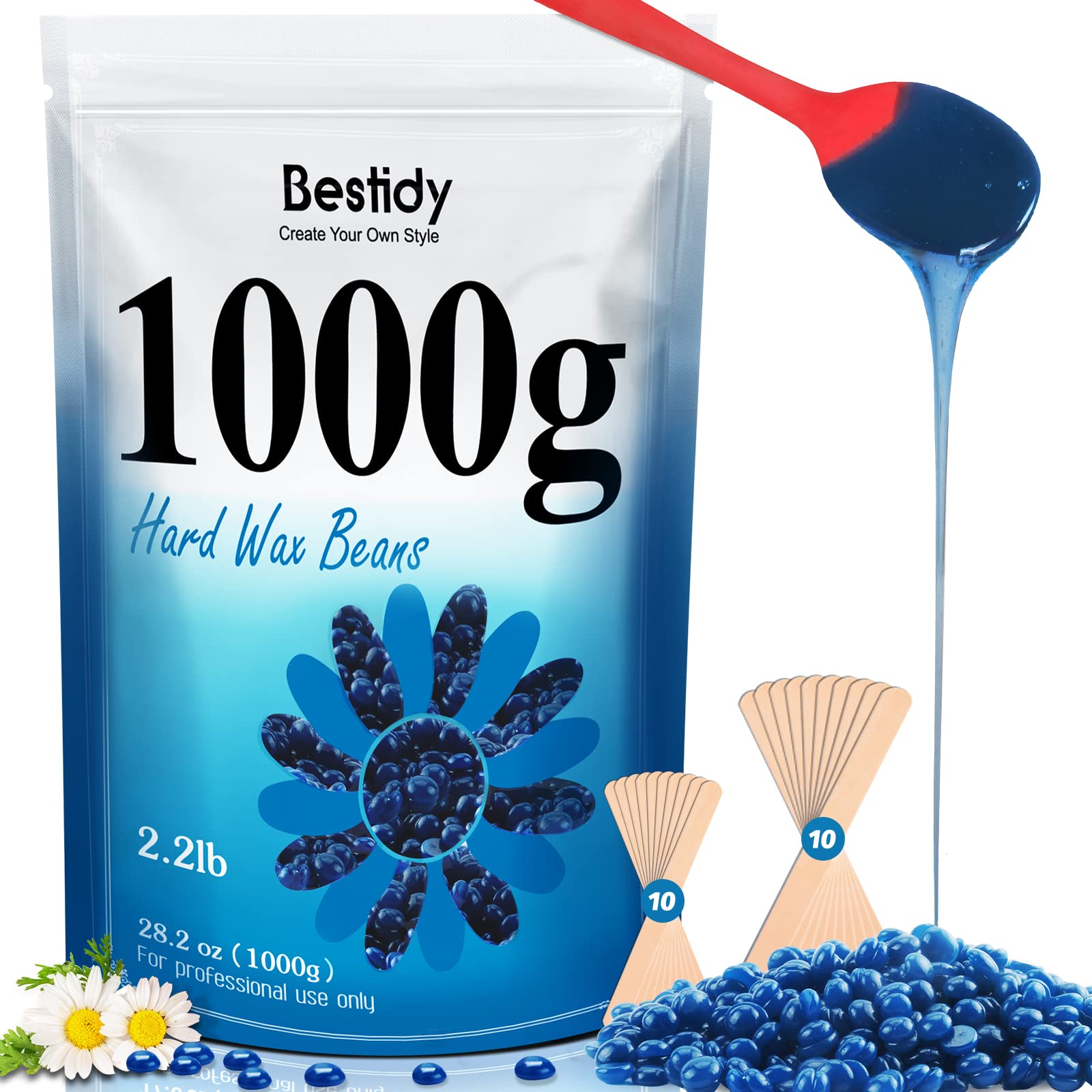 Bestidy Hard Wax Beads for Hair Removal - 1000g