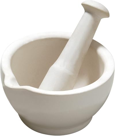 Premier Stoneware Mortar and Pestle White 12.5cm x 12.5cm Medium