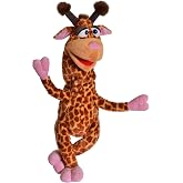 Living Puppets 21-Inch Plush Giraffe Hand Puppet - Fine European Design, Ultra-Soft and Cuddly, Promotes Child Development, Safety Certified, Teacher-Recommended for Boys and Girls