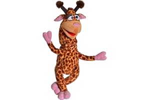 PLAYFUL MINDS Living Puppets 21-Inch Plush Giraffe Hand Puppet - Fine European Design, Ultra-Soft and Cuddly, Promotes Child Development, Safety Certified, Teacher-Recommended for Boys and Girls
