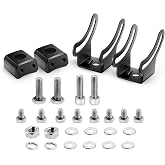 Nilight 2PCS Mounting Base Bracket LED Light Bar Slide Mount Bracket 2 Years Warranty (90034B),Black
