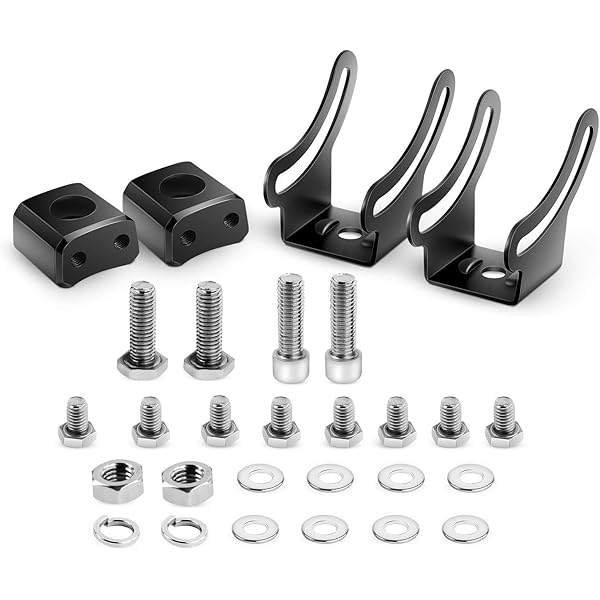 Eyourlife LED Light Bar Side Mounting Brackets With Rubber Pads