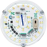 Ledytech LED Ceiling Fan Light Retrofit Kit, 4 Inch, Ceiling Light Replacement kit Panel PCB Engine, 18W, 3CCT 3000K-4000k-50