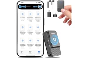 EAKKOR Magnetic Voice Recorder,64GB Audio Recorder,Digital Voice Recorder with Al-Triple Noise Cancellation,Voice Activated Recorder with Playback,Mini Recording Device for Lectures,Meetings,Interviews