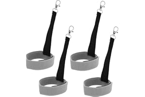 lasuroa 4pcs Ski Glove Leashes, Premium Nylon Glove Leash with Metal Button Practical Mountaineering Skiing Accessories for S