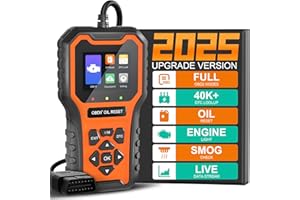 Vehpow OBD2 Scanner, Professional Code Reader for Check Engine Light/Oil Light Reset, Enhanced OBDII Scan Tool, Fast and Accurate Fault Diagnostic Scan Tool for Car 1996+, 2.8'' Color Screen (Orange)