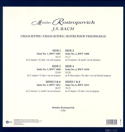 Mstislav Rostropovich Bach Cello Suites