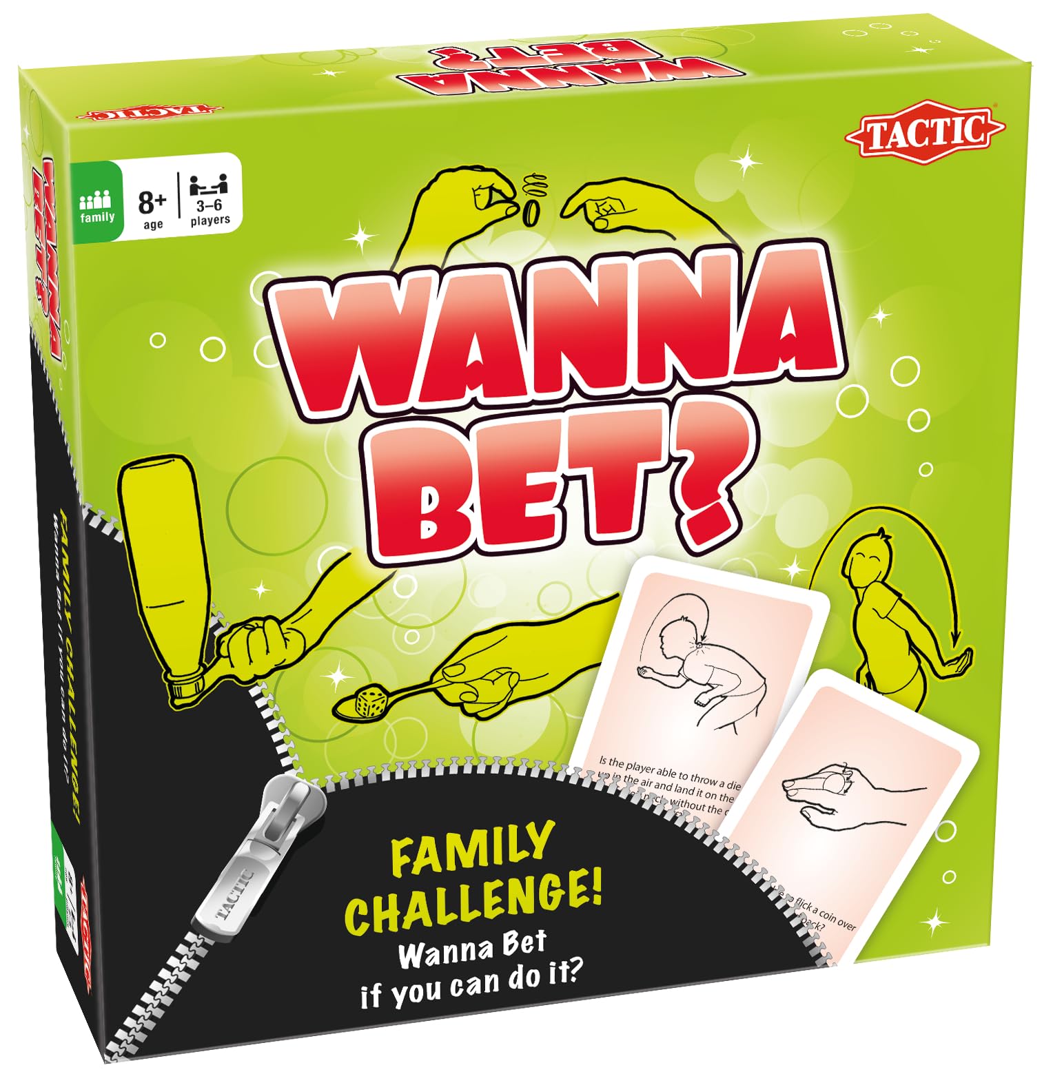 Tactic 54017 Wanna Party Challenge-A Task-Setting Game with a Difference-Bet on Who Can Do What,Blue