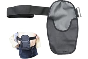 homfanseec Ostomy Bag Covers Waterproof Colostomy Bag Covers with Adjustable Elastic Fixation Band, Universal Stoma Pouch Cover for ileostomy Ostomy Supplies for Women Men(Black)