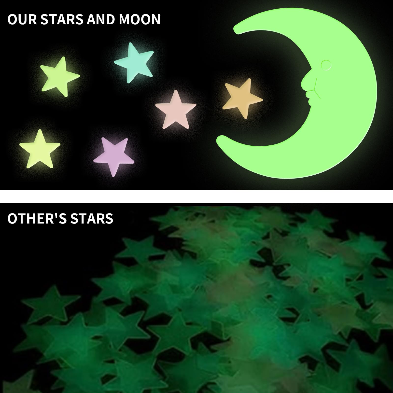 Mua Glow in The Dark Stars for Ceiling, 200 Pcs Colorful Glow in The ...