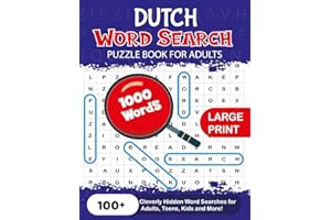 Dutch Word Search Puzzles Book fo Adults: Large Print for Adults in Dutch - The LARGEST PRINT Word Search Game for Adults & S