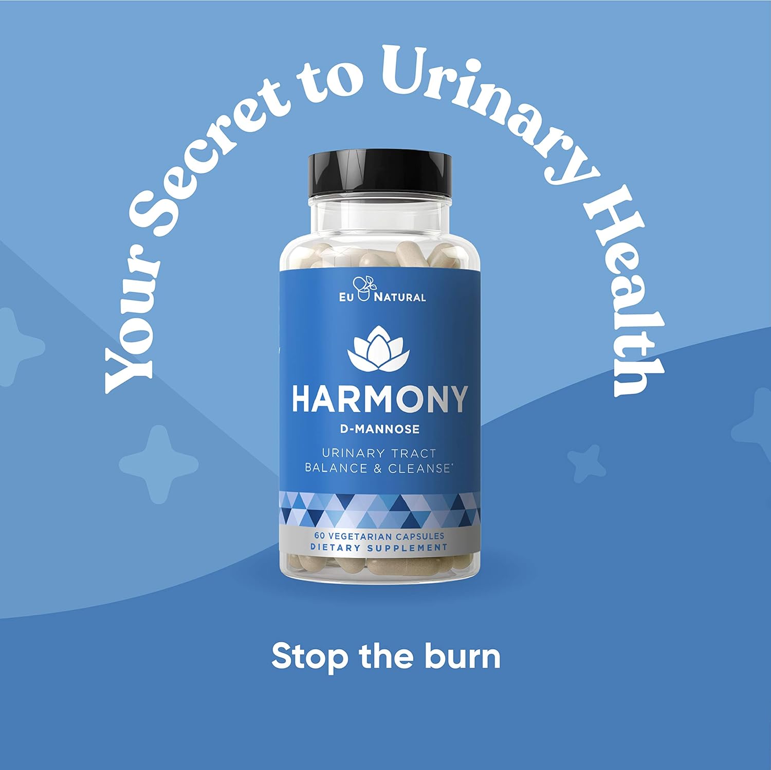 Harmony D-Mannose – Urinary Tract UT Cleanse & Bladder Health – Fast-Acting Detoxifying Strength, Flush Impurities, Clear System – Hibiscus Pills – 60 Vegetarian Soft Capsules: Health & Personal Care