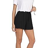 GYS Pajama Shorts for Women - Viscose Made from Bamboo, Soft Sleep Shorts Stretchy Sleepwear Casual Pj Bottoms