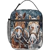 VANZEV Insulated Lunch Box for Women Men, Horse Lunch Box Reusable Portable Lunch Bag Cooler Tote Waterproof Lunch Container for Office Picnic Work Travel Hiking