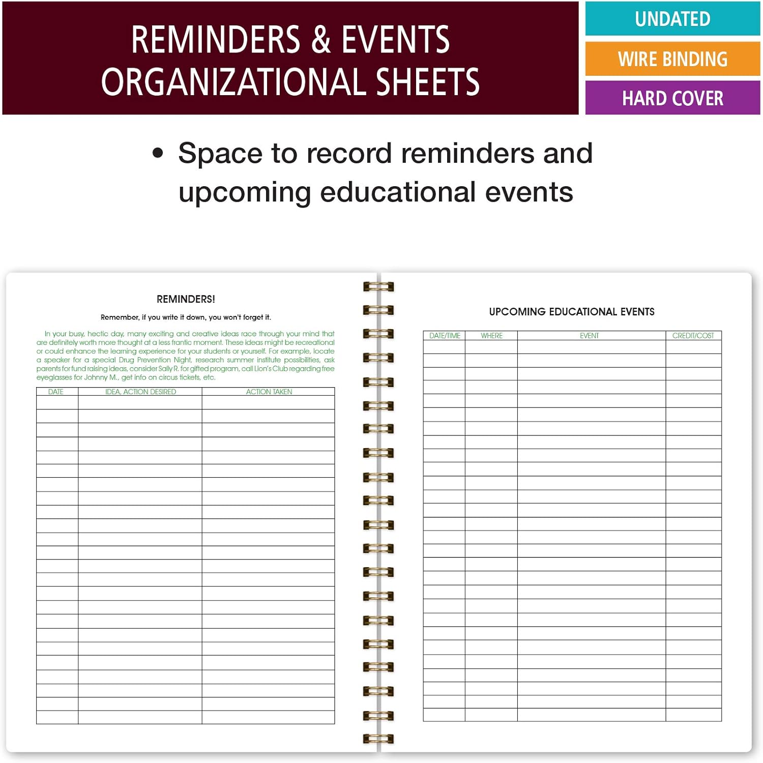 Class Record Book for 9-10 Weeks. 35 Names. Larger Grade Recording Squares. (R1035 - Gold Dots Torquoise) : Office Products