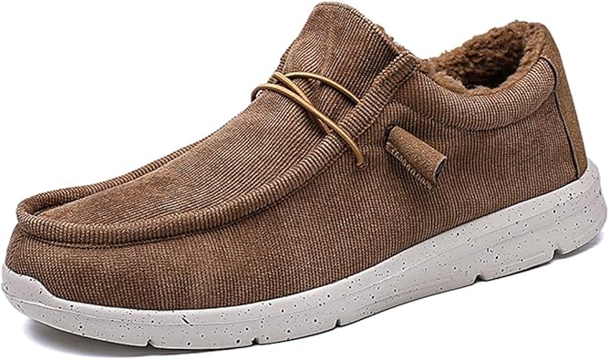 Amazon Atoeti スリッポンスニーカー メンズ 裏起毛 デッキシューズ スリッポン Slip On デッキスニーカー 軽量 防寒 暖かい 通勤 シューズ バッグ
