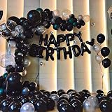 ASIYUHY Black Balloons 102Pcs Matte Arch Garland Kit 4 Sizes 5/10/12/18in view 3
