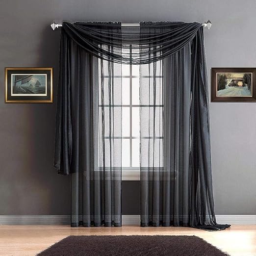 Amazon Com Avanti Home Elegance Solid Colors 1 Pc Scarf Valance