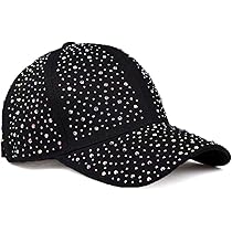 Amazon.com: Shiny Rhinestone Baseball Cap for Women Girls