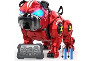 Lterfear Robot Dog for Kids, Remote Control Robot Rechargeable Programing Stunt Robo Dog with Sing, Dance, Touch Function, Robotic Dog Toy for Boys Ages 5 6 7 8 9 10+ Birthday Gifts, Red