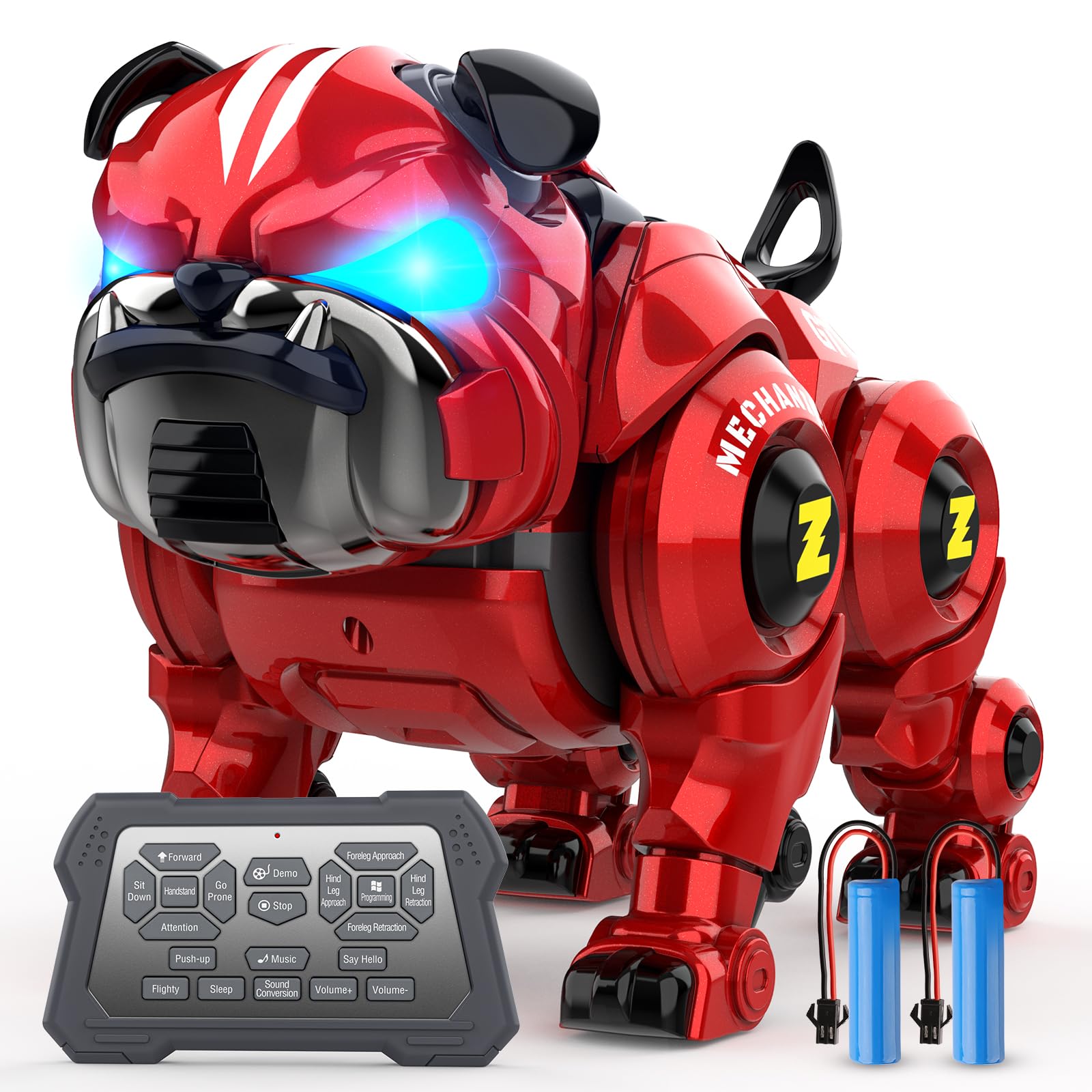 Photo 1 of Lterfear Robot Dog for Kids, Remote Control Robot Rechargeable Programing Stunt Robo Dog with Sing, Dance, Touch Function, Robotic Dog Toy for Boys Ages 5 6 7 8 9 10+ Birthday Gifts, Red