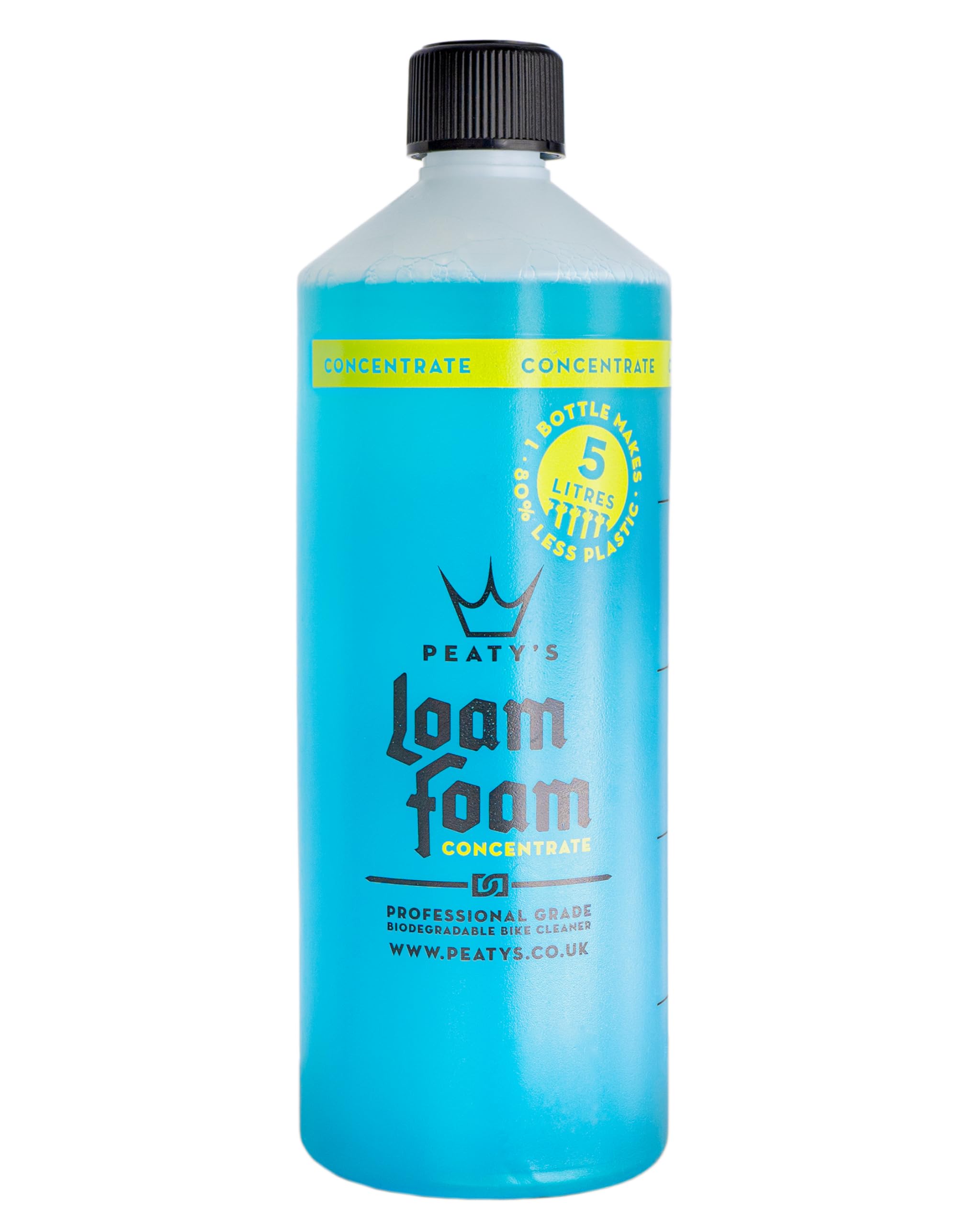 Peaty’s Loam Foam Concentrate Professional-Grade Bike Cleaner - Biodegradable Foaming Bicycle Cleaner, Carbon Safe Bike Cleaning for MTB, Road, Gravel & E-Bikes, 1 Litre Makes 5 Litres of Bicycle Wash