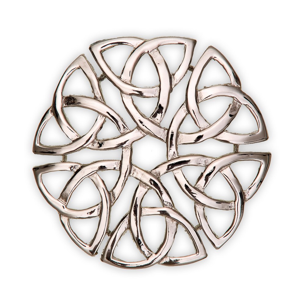 Eternal Interlace Celtic Pewter Brooch - Made in Scotland by Art Pewter - B061