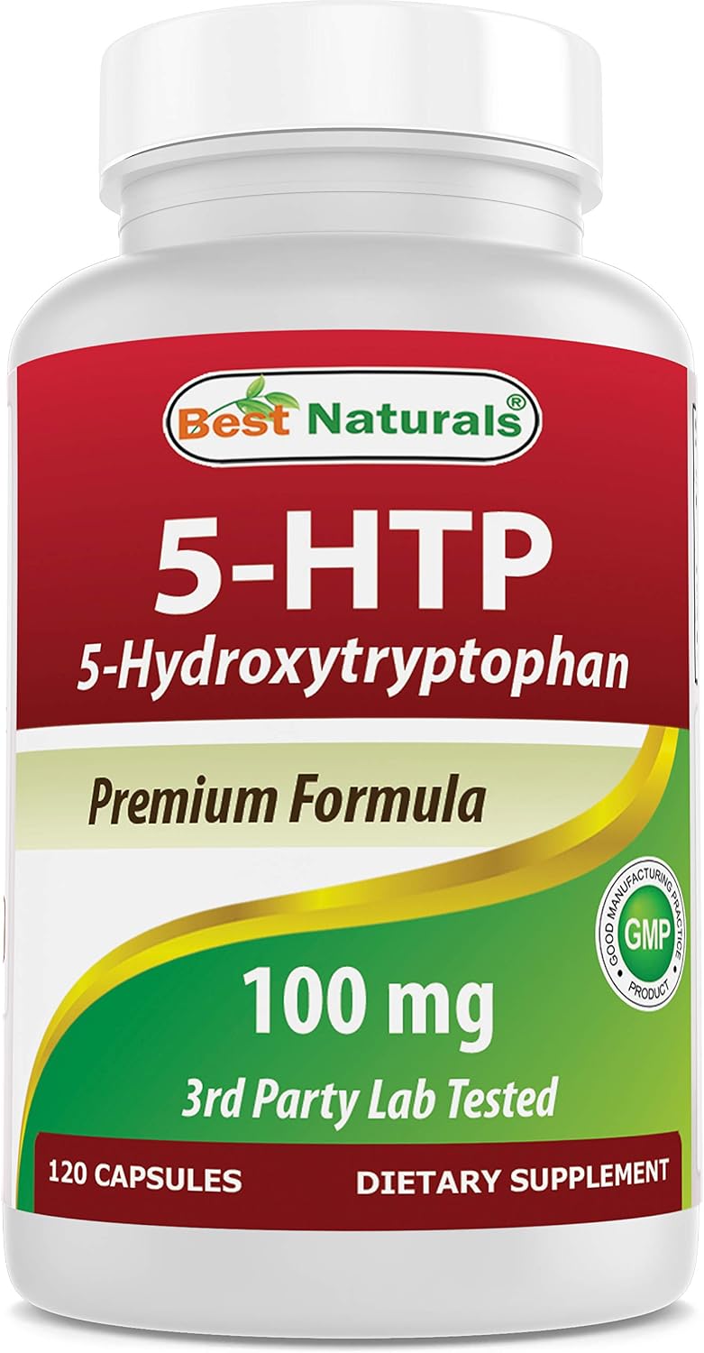 Best Naturals 5-HTP 100 mg 120 Capsules, 120 count (Pack of 1)