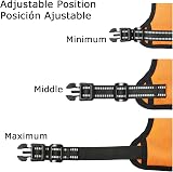 HEELE Reflective Dog Harness with Padded Handle L Orange 2 D Rings view 6