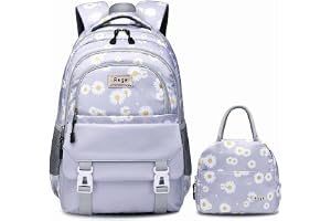 Asge Backpack for Girls Backpack Teenage School Backpack College Bookbag for Kids Casual Daypack with Lunch Box