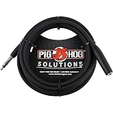 Pig Hog PHX14-10 1/4" TRSF to 1/4" TRSM Headphone Extension Cable, 10 Feet