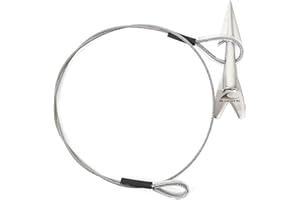 BLUEWING Heavy Duty Harpoon Rigged Dart Head 1pc with 460LB Stainless Steel Wire for Big Game Fishing