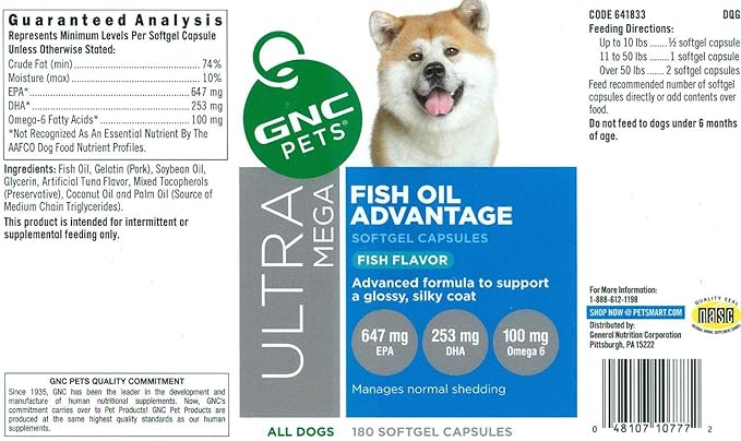 gnc fish oil for dogs