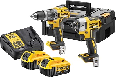 DEWALT 18V XR Brushless Twin Kit 2x 4AH Batteries DCK266M2T TSTAK Drill Driver