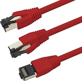 1aTTack.de Cat 8 Network Cable 1m Red - 2000MHz 40Gbps LSZH Ethernet Patch view 2