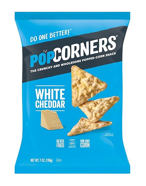POPCORNERS WHITE CHEDDAR SNACK, GLUTEN FREE, 7 OZ