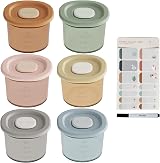 Moonkie 6 Pack 120ml Silicone Baby Food Containers with Airtight Lids