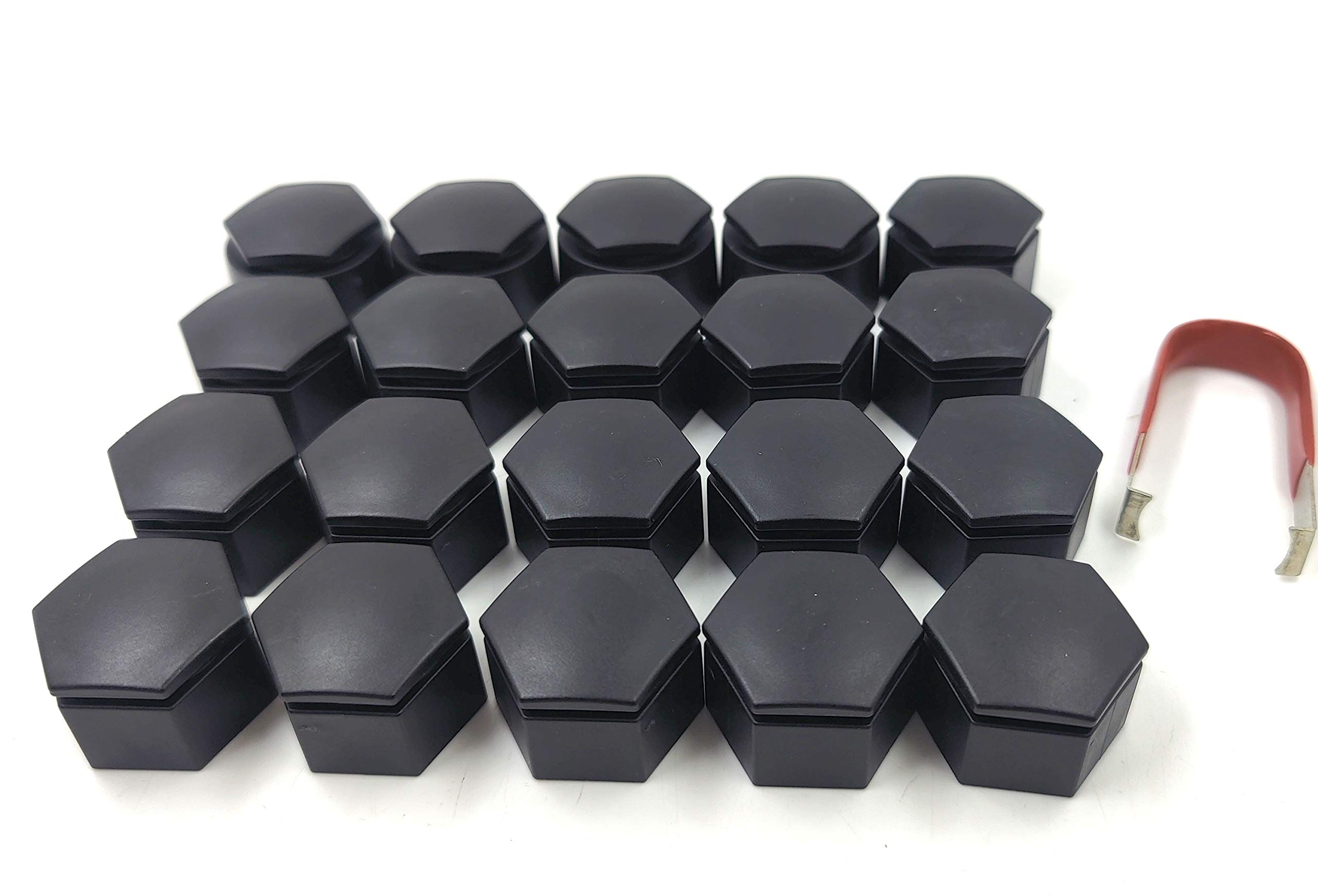 Partsdealers for VAUXHALL INSIGNIA A Mk1 2010-2017 WHEEL NUT BOLT COVERS CAPS 22mm BLACK x20 NEW SET + TOOL