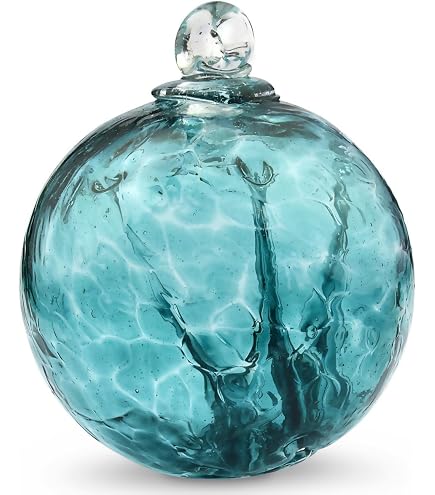 Boule De Sorcière En Verre Soufflé à La Main Eustuma - Décoration Suspendue Pour Jardin Ou Intérieur