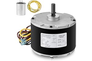 BBSJUJNN 5KCP39FGS071S Carrier Condenser Motor 1/4 HP, 208-230v, 1100 RPM Carrier Condensor Electric Motor Compatible with GE HC39GE236A Inclusive Capacitance