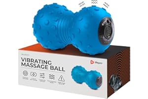 Lifepro 4-Speed Vibrating Massage Ball - Peanut Massager and Vibrating Foam Roller for Fitness, Mobility, and Relaxation - Compact and Portable Design