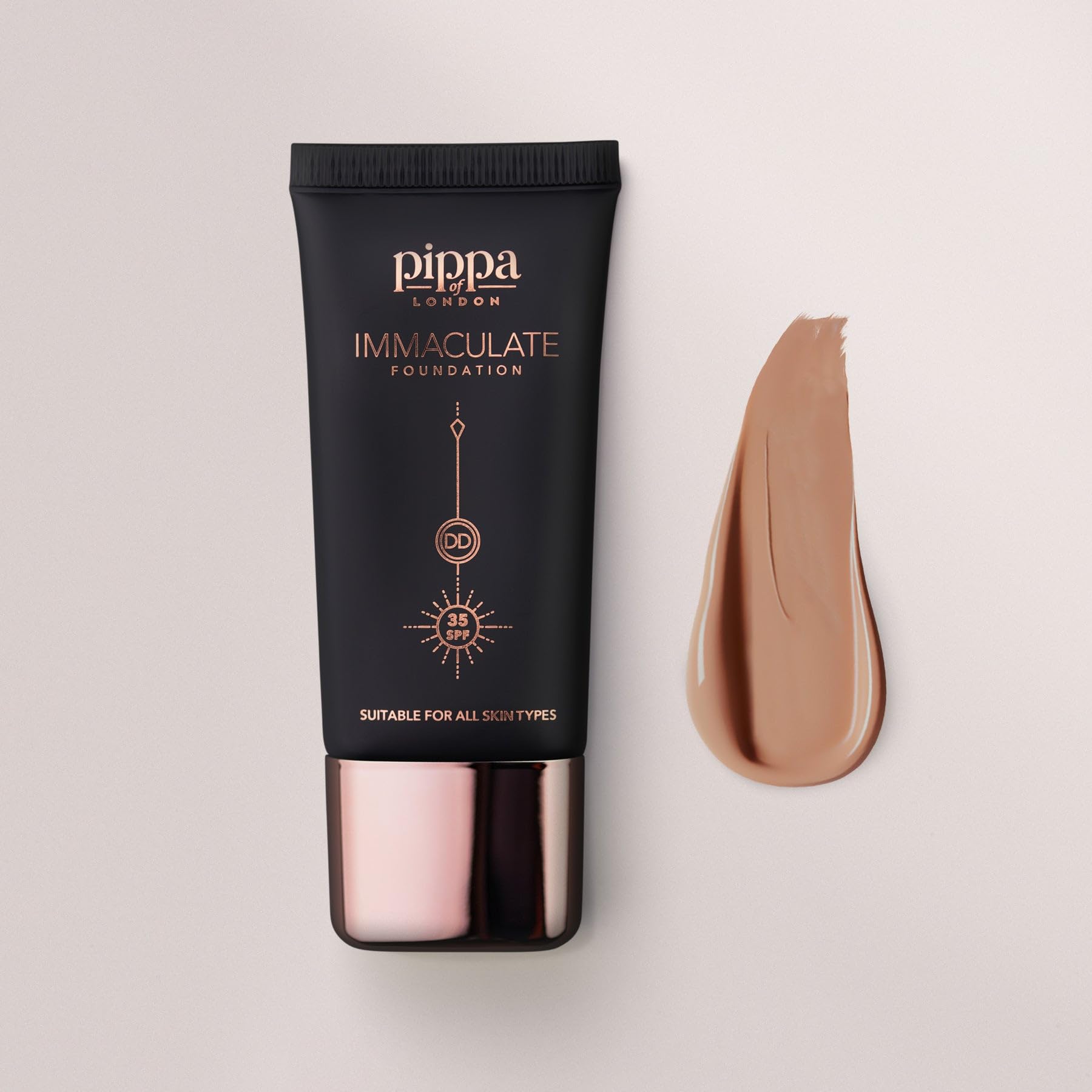 Pippa of London Immaculate Liquid Foundation, Nude 204, Lightweight, Medium Coverage, Matte Finish SP35