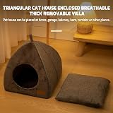 Pologmase Cat Cave Bed Tent Igloo with Removable Washable Cushion view 6